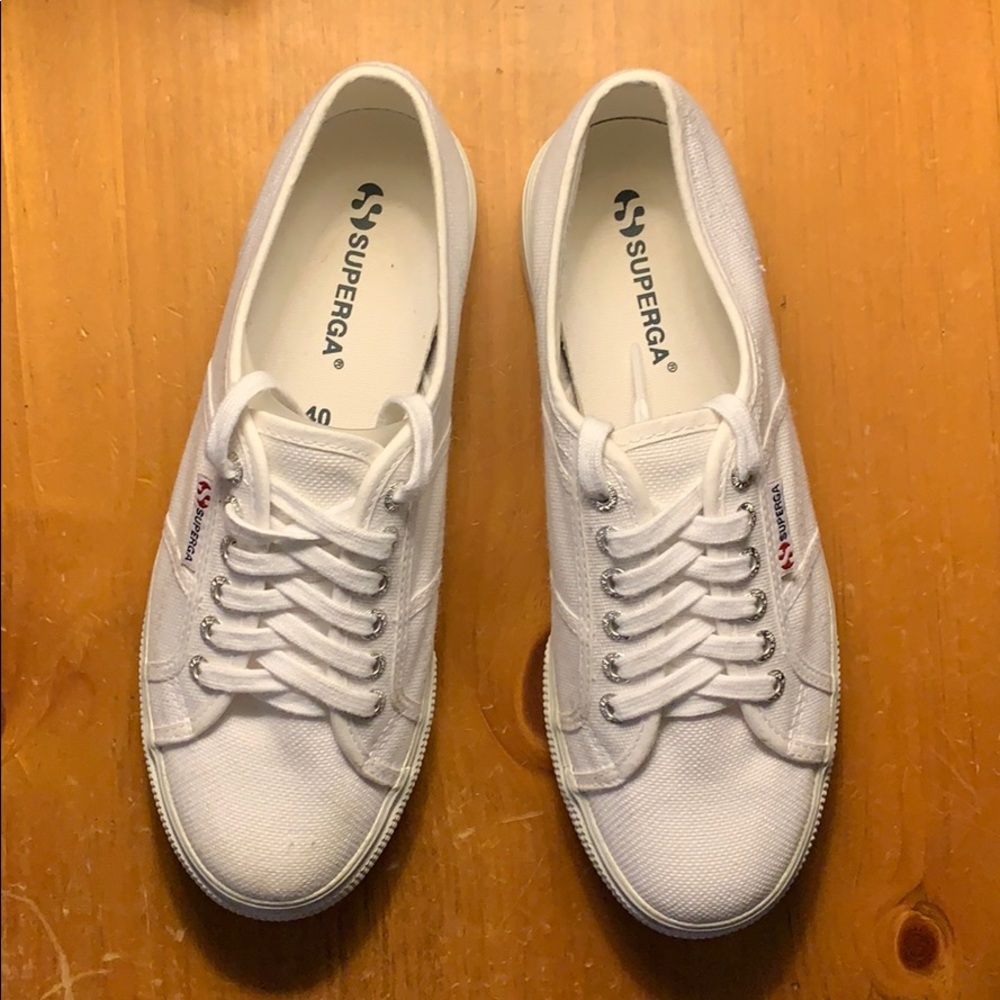 White Platform Superga Shoes
